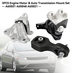 2012-2013 Honda Civic 1.8L 3PCS Engine Motor & Auto Transmission Mount Set Generic