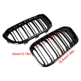 2015-2017 BMW 1 Series F21 Gloss Black Double Front Kidney Grill Grille Generic