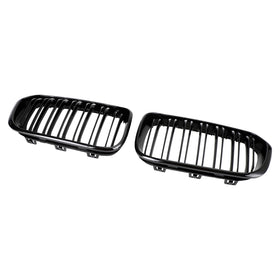 2015-2017 BMW 1 Series F21 Gloss Black Double Front Kidney Grill Grille Generic