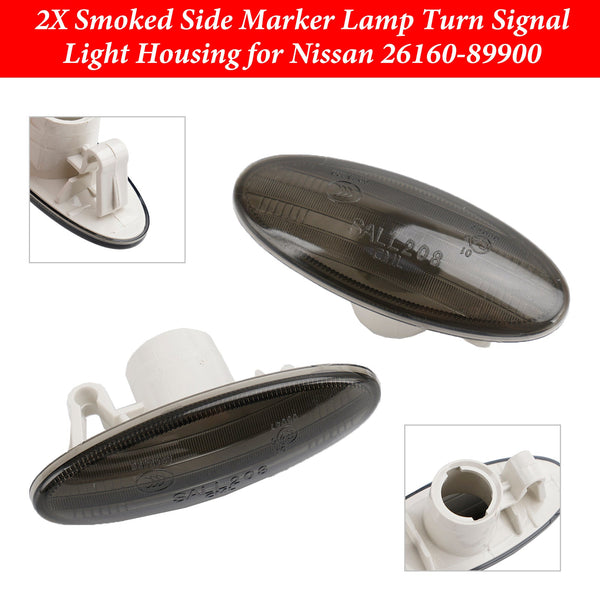 2010-2014 Nissan Juke Pre-LCI 2X Amber/Smoked Side Marker Lamp Turn Signal Light Housing 26160-89900 Generic