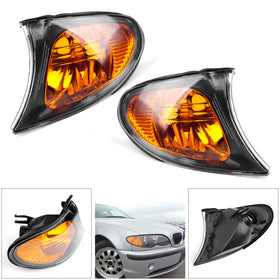 Left+Right Front Indicator Turn Signal Yellow Corner Lights Fit For BMW 3 Series E46 02-05 Generic