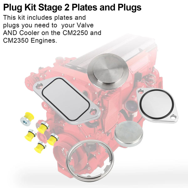 2010+ ISX 15 CM2250 CM2350 Plug Kit Stage 2 Plates and Plugs Generic