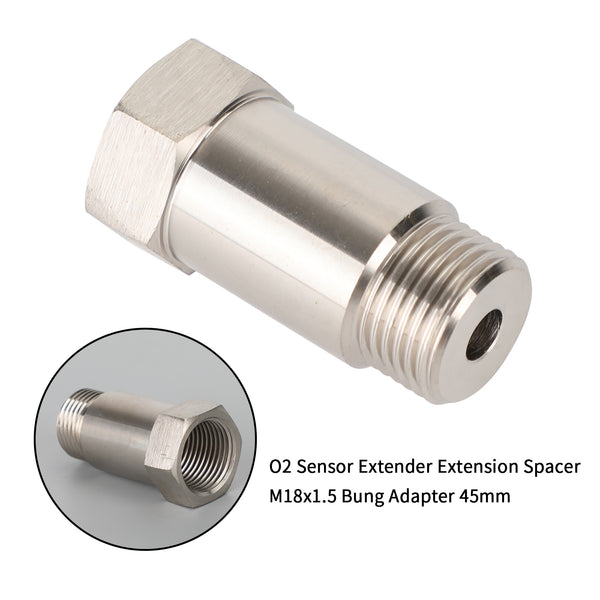 M18*1.5 CEL Check Engine Light O2 Sensor Test Pipe Extension Extender Adapter Spacer 45mm Generic