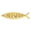 3D Car Decal Emblem Sticker Religious God For Jesus Christian Fish Symbol Gold Generic