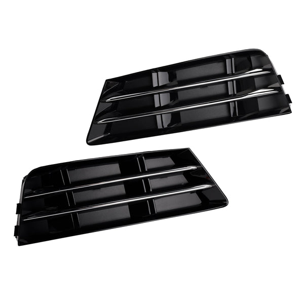 2016-2018 Audi A4 B9 Standard Version into RS4 Style 2PCS Front Fog Light Grille Lower Bumper Grill 8W0 807 681 R 8W0 807 682 R Generic
