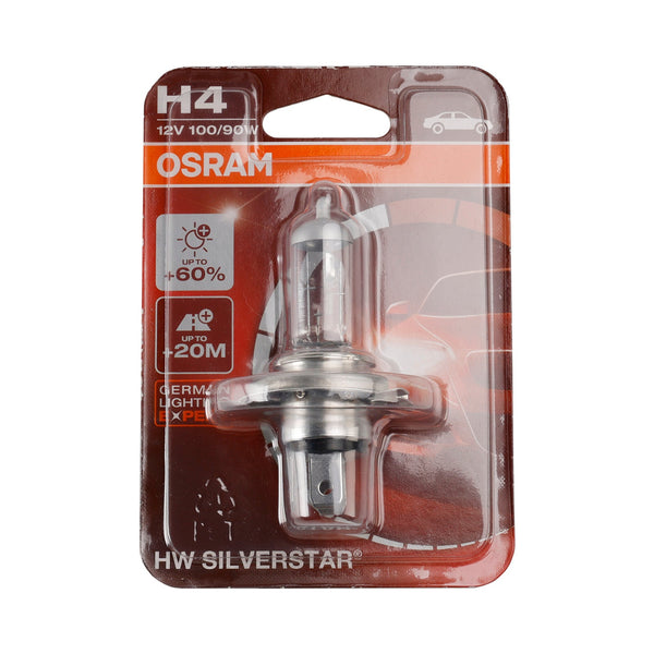 OSRAM Motorcycle Lamp Silverstar H4 P43T 12V 100/90W 62204HWSVS Generic