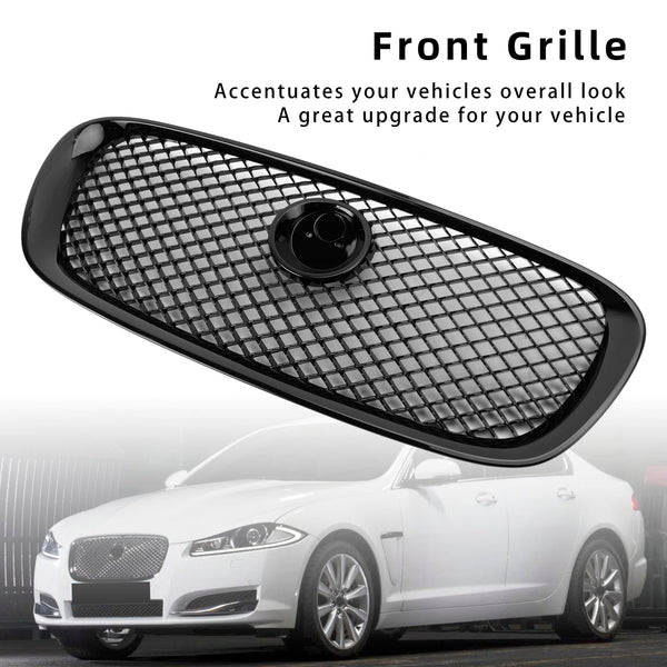 2008-2011 Jaguar XF XF-R stil foran støtfanger Grill Grill glans svart Generisk