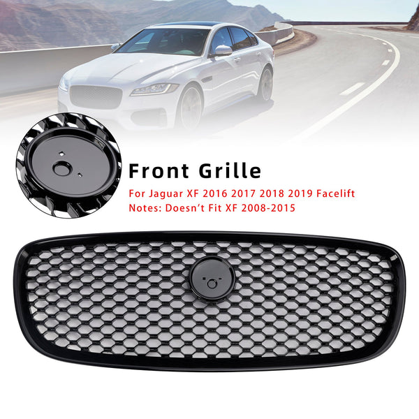 2016-2019 Jaguar XF XF-R Styl přední nárazník Grill Grille Gloss Black Generic