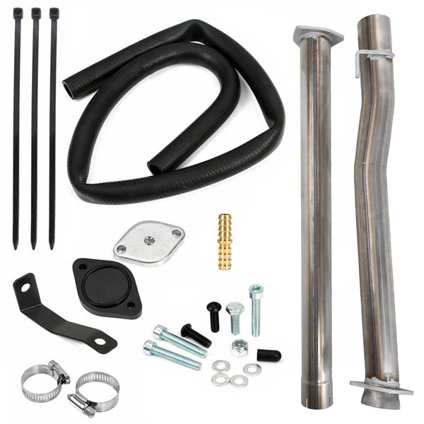 Tubo de escape silenciador de 4 pulgadas + kit EGR + línea de refrigerante para Ford F250 F350 F450 6.7L Diesel Super Duty genérico 2011-2023