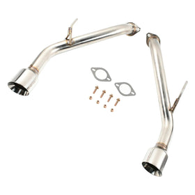 Muffler Axle Back Double Wall Dual Tips Exhaust Pipe for Infiniti Q50 2014-UP