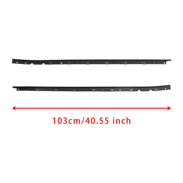 1984-1996 Chevrolet C4 Corvette Driver + Passenger Sides Door Panel Ytre Window Seals Midt-845680