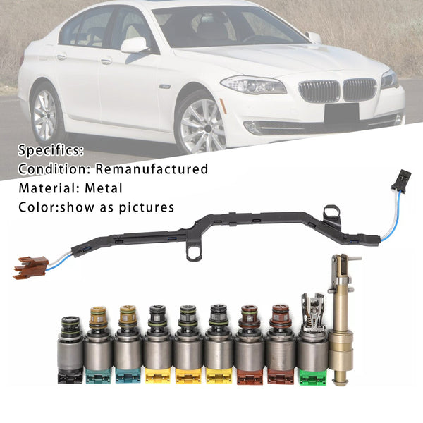 2009-2012 BMW 750i 750Li 4.4 4.8 V8 6HP28 トランスミッションバルブボディ修理ソレノイドキット 1068298047 ジェネリック