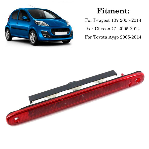 Rear High Level Red Third Stop Brake Light For Citroen C1 For Peugeot 107