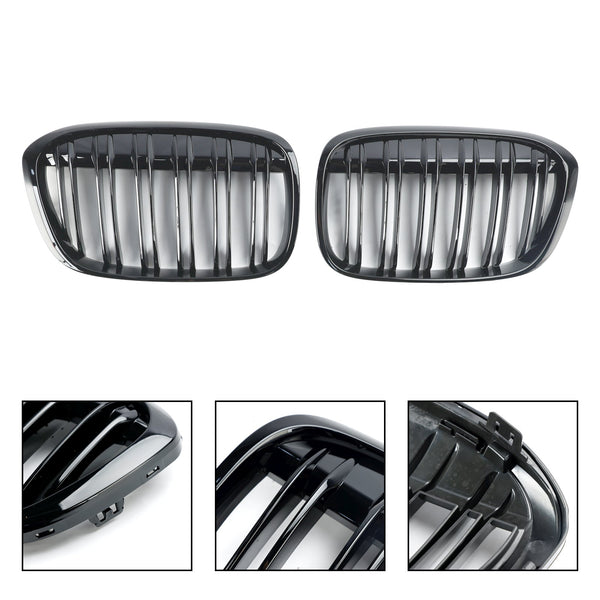 2016-2018 BMW X1 F48 F49 2PCS Glanzend Zwart Front Nier Grill Grille Generiek