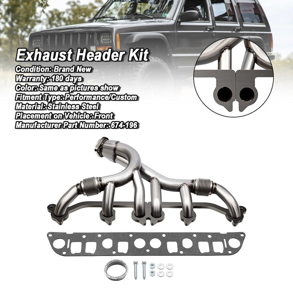 Collecteur d'échappement Jeep Wrangler 1991-1995 1997-1999 674-196 générique