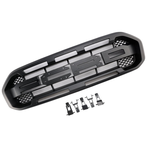 2019-2023 Ford Ranger No Front-kameraer Black Raptor Style Front Bumper Grille Grill Generic