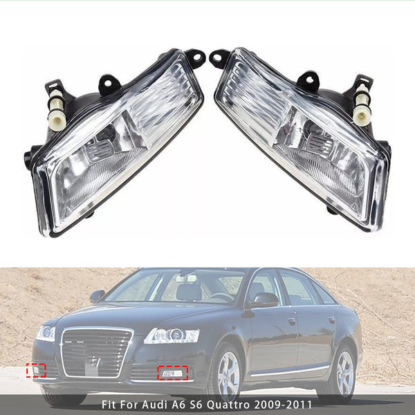 2009-2011 Audi A6 C6 Pair Front Bumper Driving Fog Light Lamps 4F0941699A 4F0941700A Generic