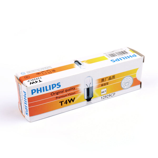 10PCS For Philips 12929 12V 4W T4W BA9s Premium Signaling Lamp Bulbs Generic
