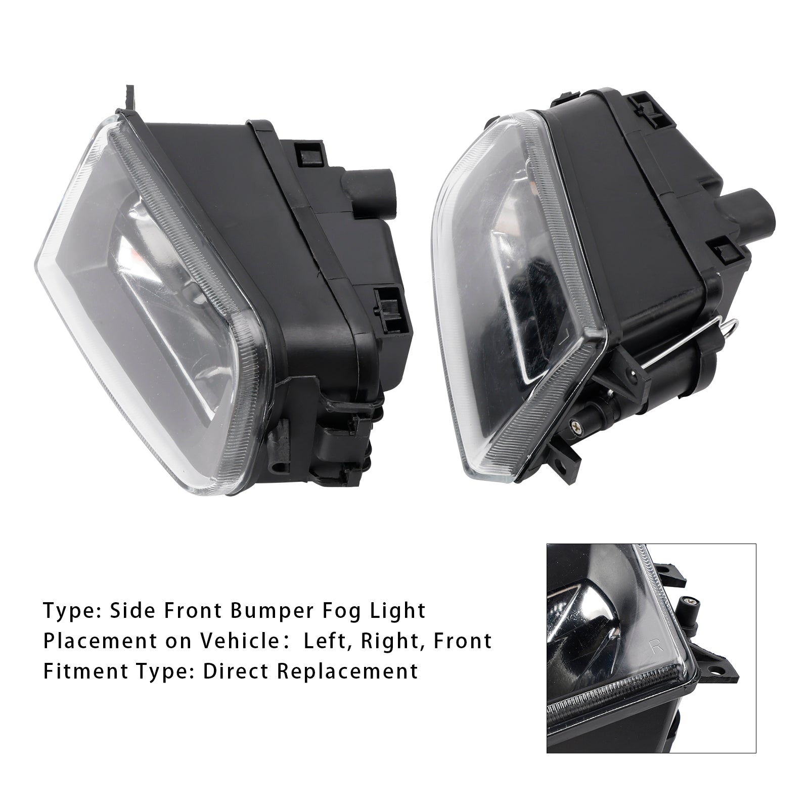 Par foran støtfanger tåkelys Lampehus skall for BMW BMW Z3 1997-2001