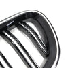 01.2009-10.2016 BMW 5-serie F10 Nyrestøtfangergrill Grill glans sort 51137203649 51137203650 Generisk