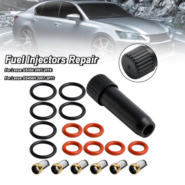 2007-2011 Lexus GS450H 6Pcs Fuel Injector Repair Seal Kit FJ786 23250-31070