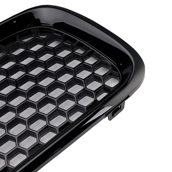 Gloss Black Front Bumper Honeycomb Grille Grill Fit Volvo S40 V50 2004-2007