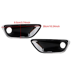 2PCS Front Fog Light Lamp Bezel 68261711AA Fit Jeep Grand Cherokee 2016-2020