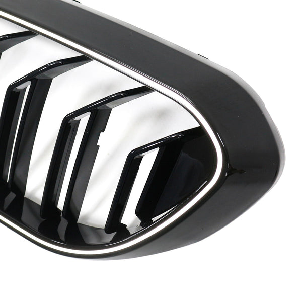 2017-2020 BMW 5-serie G30 G31 dobbel lamell foran nyregriller blank svart Generisk