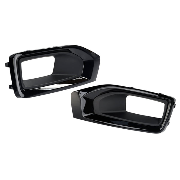 Fog Light Lamp Cover Gloss Black Trim Pair For GMC Yukon / Yukon XL 2015-2020