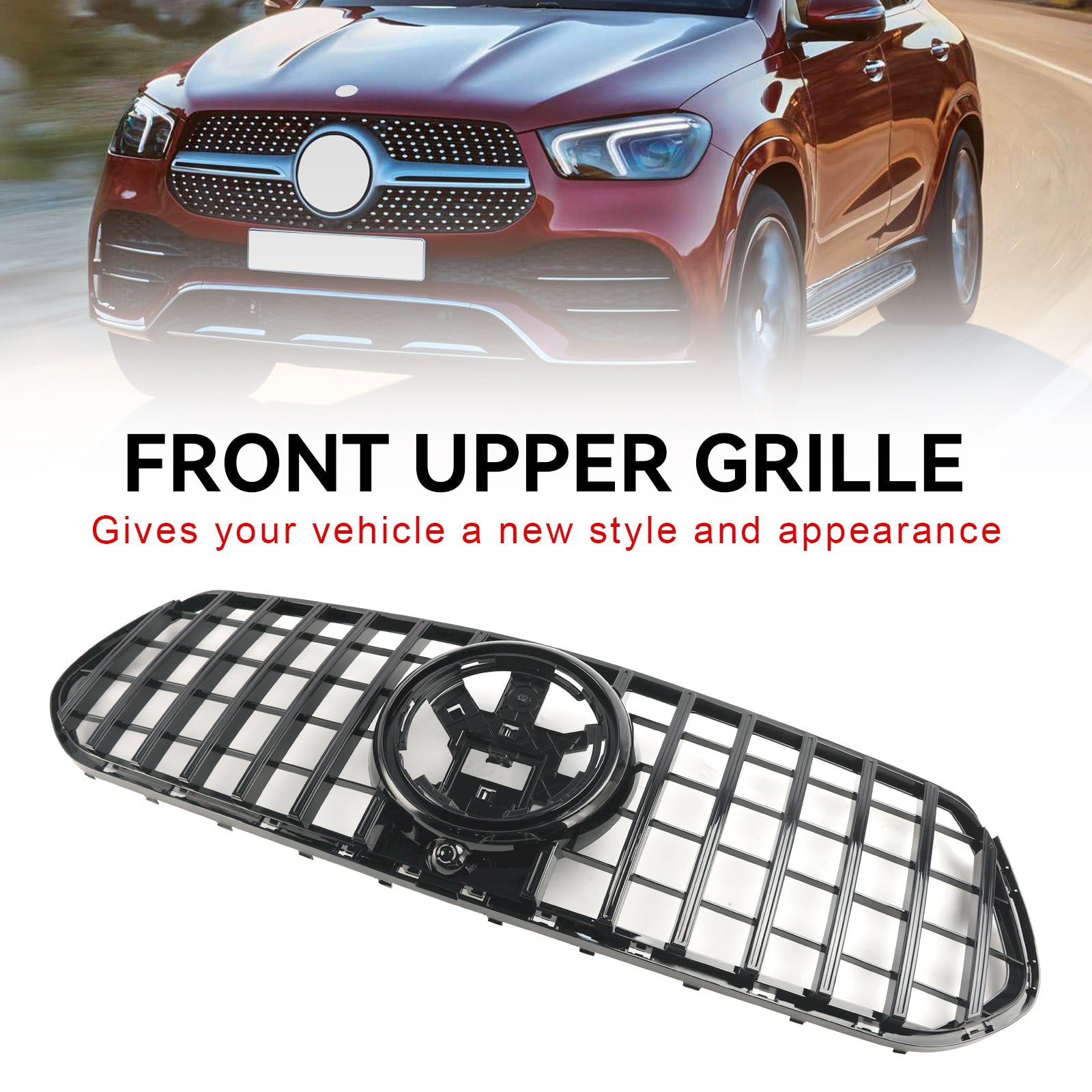 2020-2023 Mercedes-Benz GLE Coupe C167 Pre-Facelift Gloss Black Front Grill