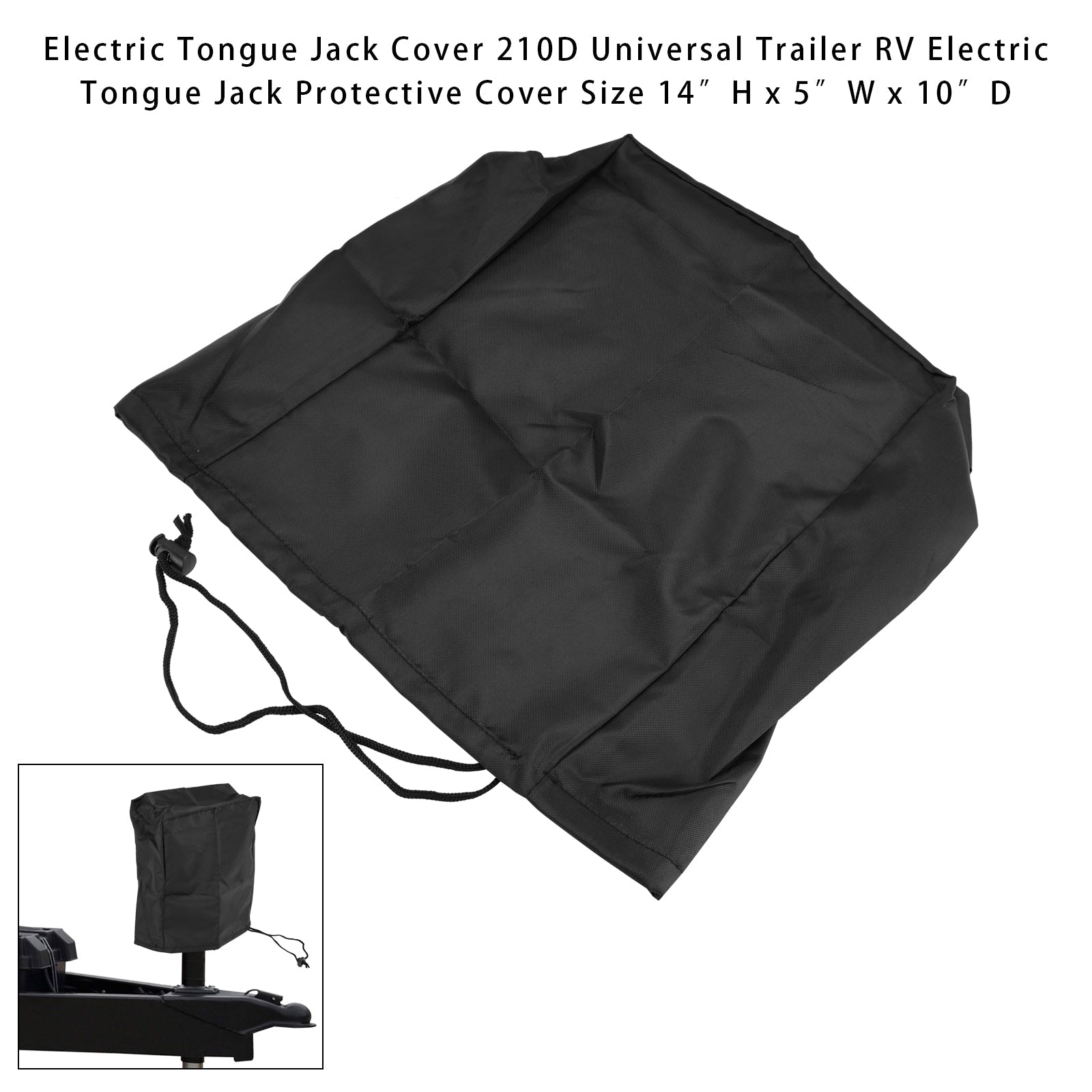 Elektrisk Tongue Jack Cover 210D Universal Trailer RV Tongue Jack Beskyttende