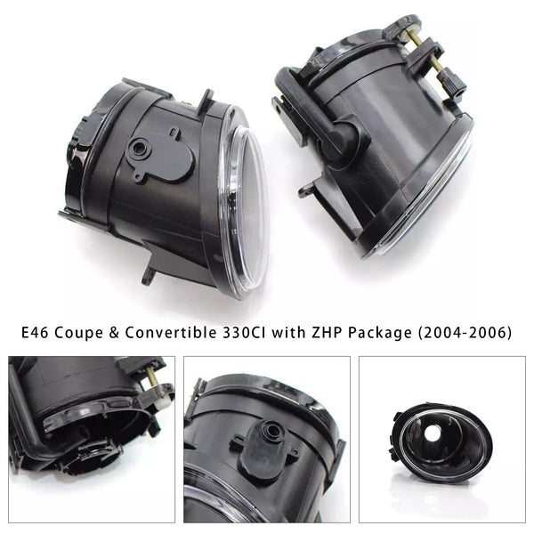 2000-2003 BMW E39 M5 Pair Front Fog Light Lamps Without Bulbs 63177894017 63177894018 Generic