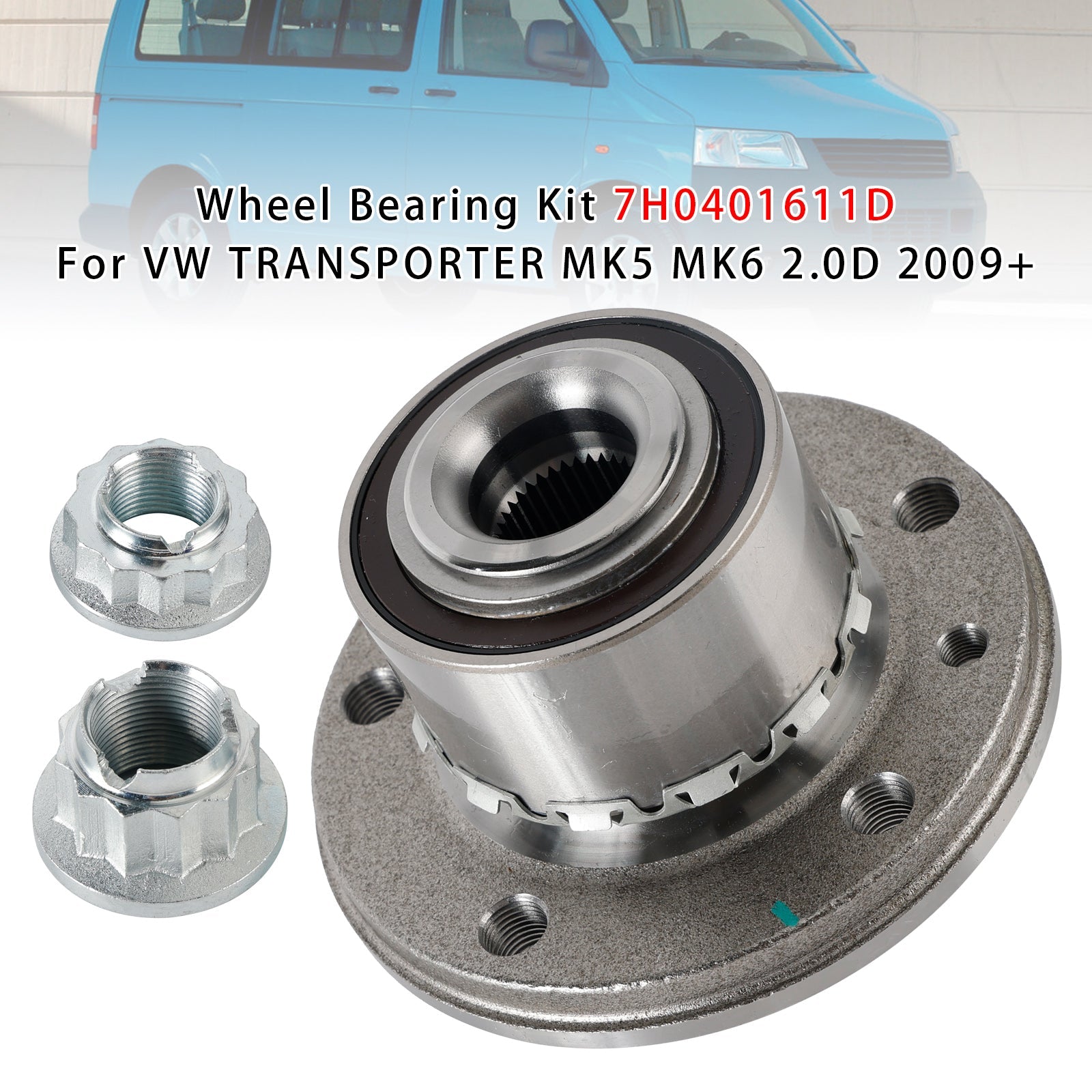 Hjullagersett 7H0401611D For VW TRANSPORTER MK5 MK6 2.0D 2009+