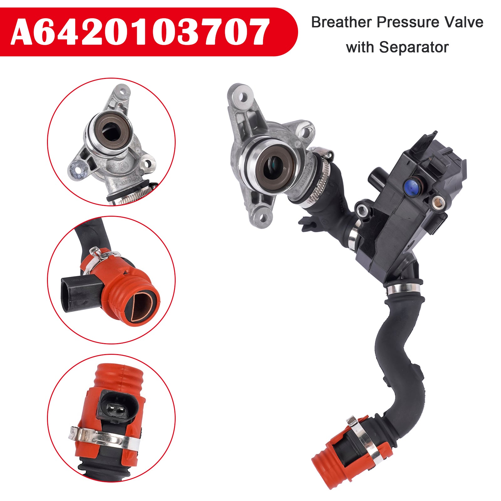 Válvula de presión de ventilación con separador para motor Mercedes-Benz M642 A6420103707