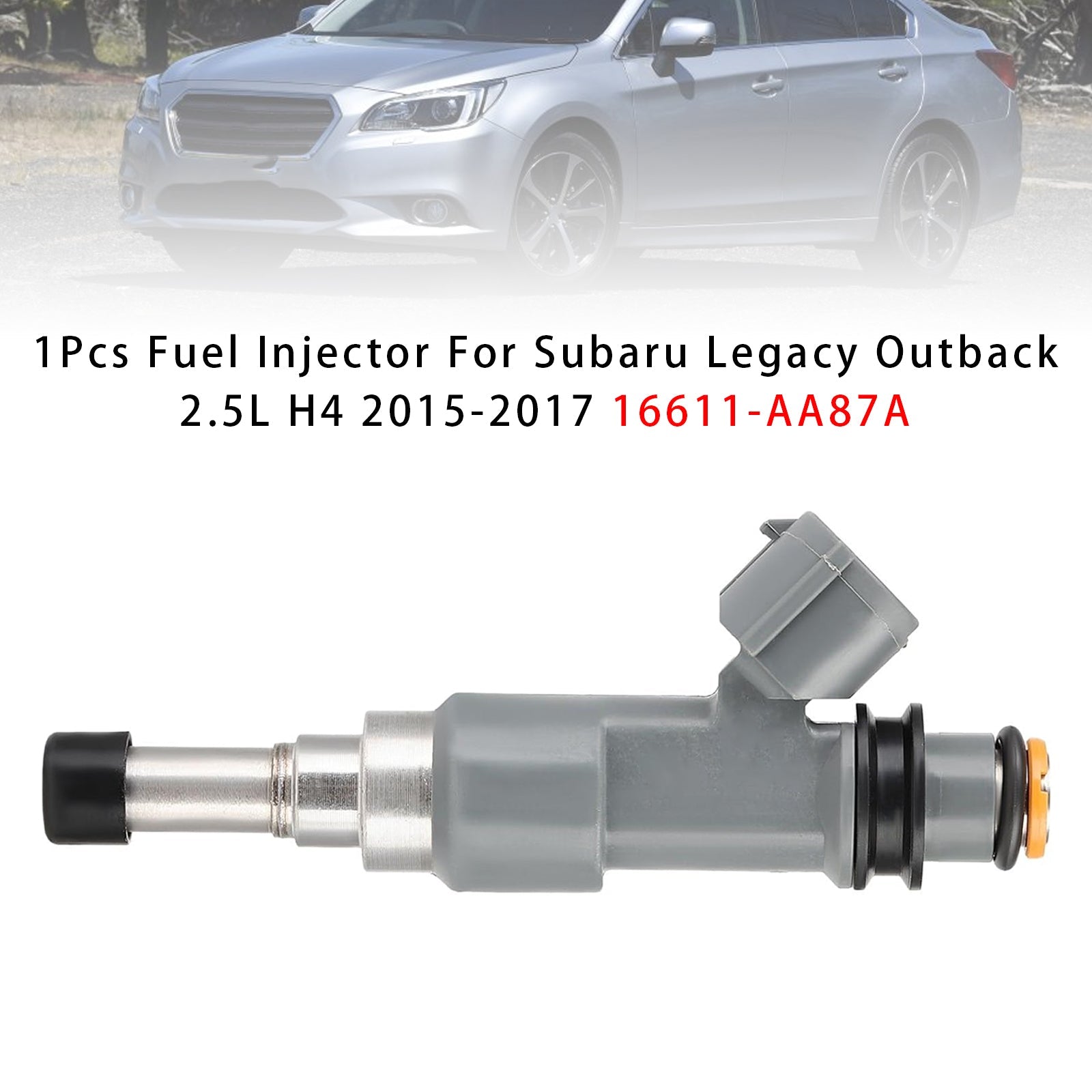 1 stk drivstoffinjektor for Subaru Legacy Outback 2,5L H4 2015-2017 16611-AA87A
