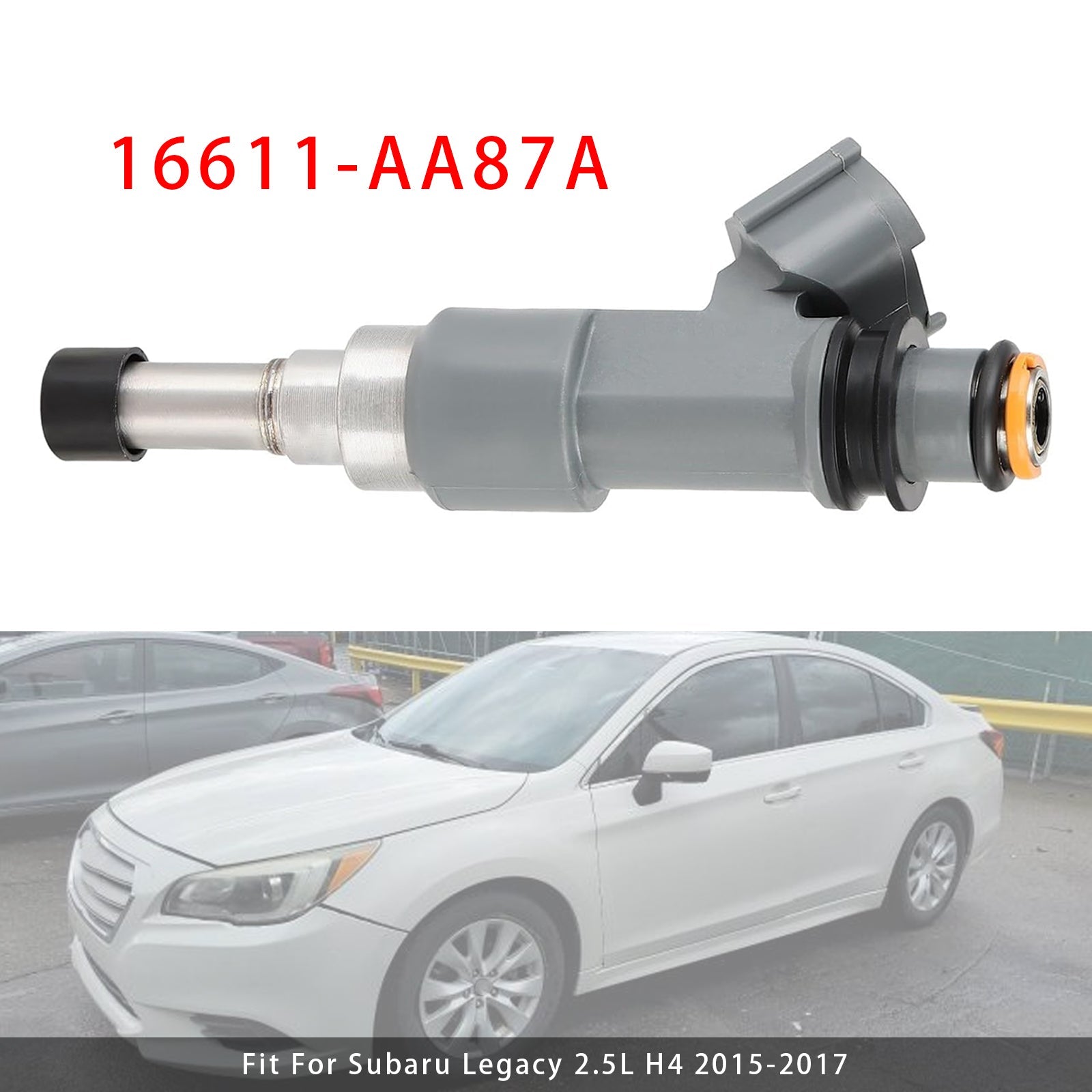 1 stk drivstoffinjektor for Subaru Legacy Outback 2,5L H4 2015-2017 16611-AA87A
