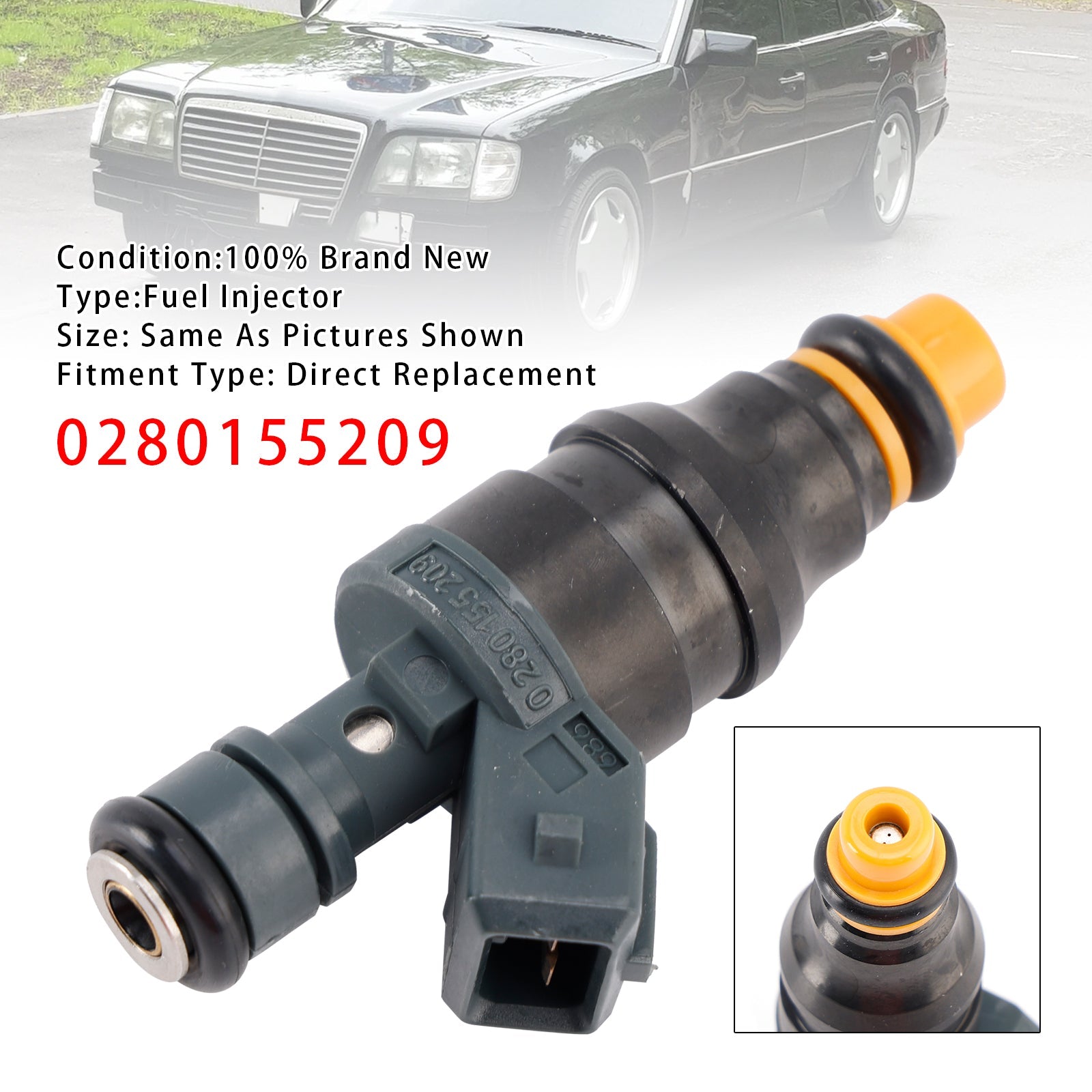 1 stk drivstoffinjektor for Mercedes-Benz 300E/SE/TE/CE E320 C280 C36 0280155209