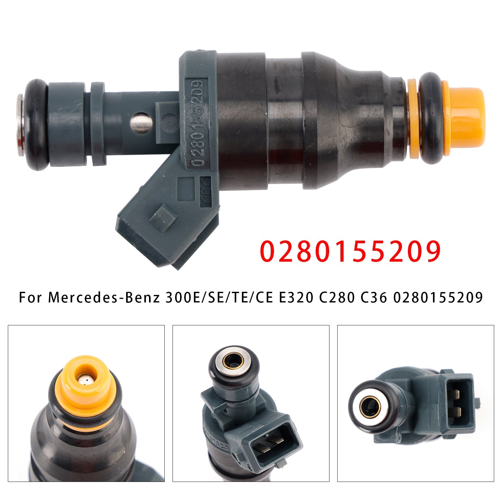 1 stk drivstoffinjektor for Mercedes-Benz 300E/SE/TE/CE E320 C280 C36 0280155209