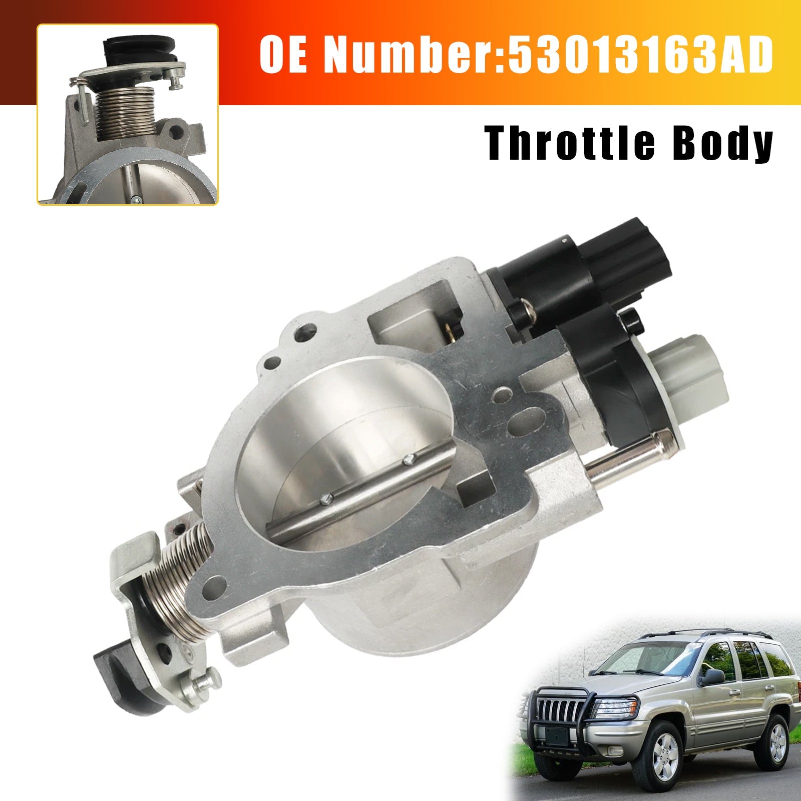 Ensemble de corps de papillon 53013163AD pour Jeep Grand Cherokee 4.7L V8 2001-2004