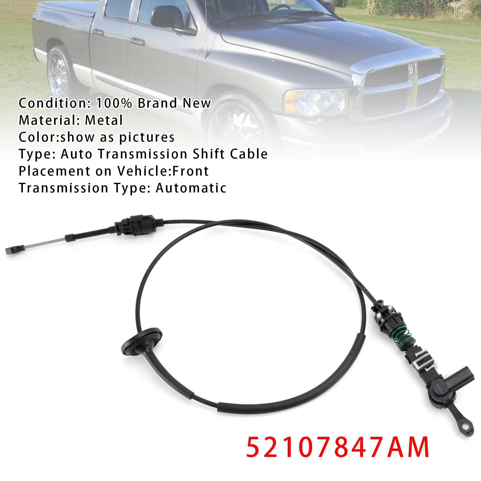 Girskifterkontrollkabel 52107847AM For Dodge Ram 1500 2500 3500