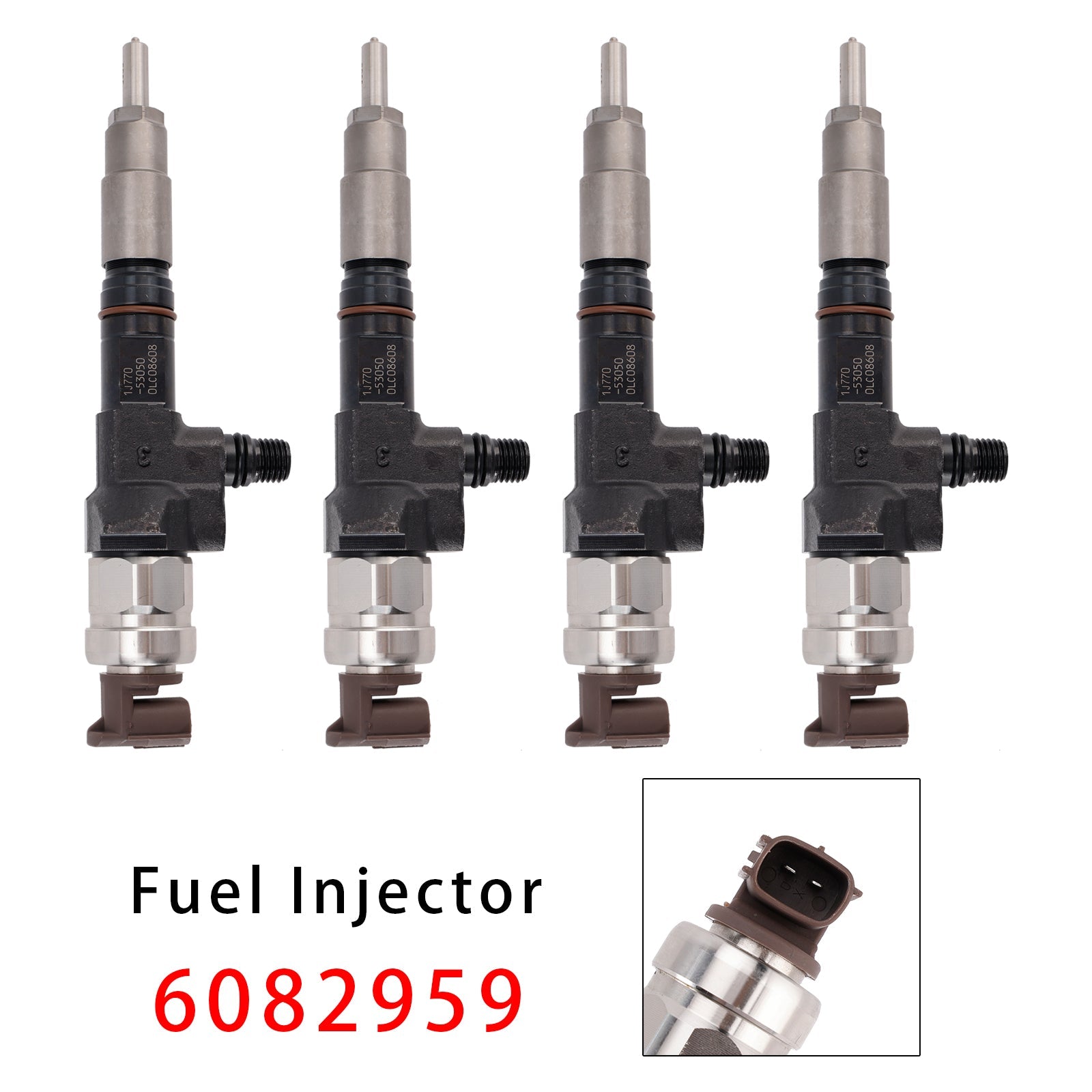 4 Uds inyector de combustible para Caterpillar CAT C3.3B 257D 277D 287D 259D 289D 6082959