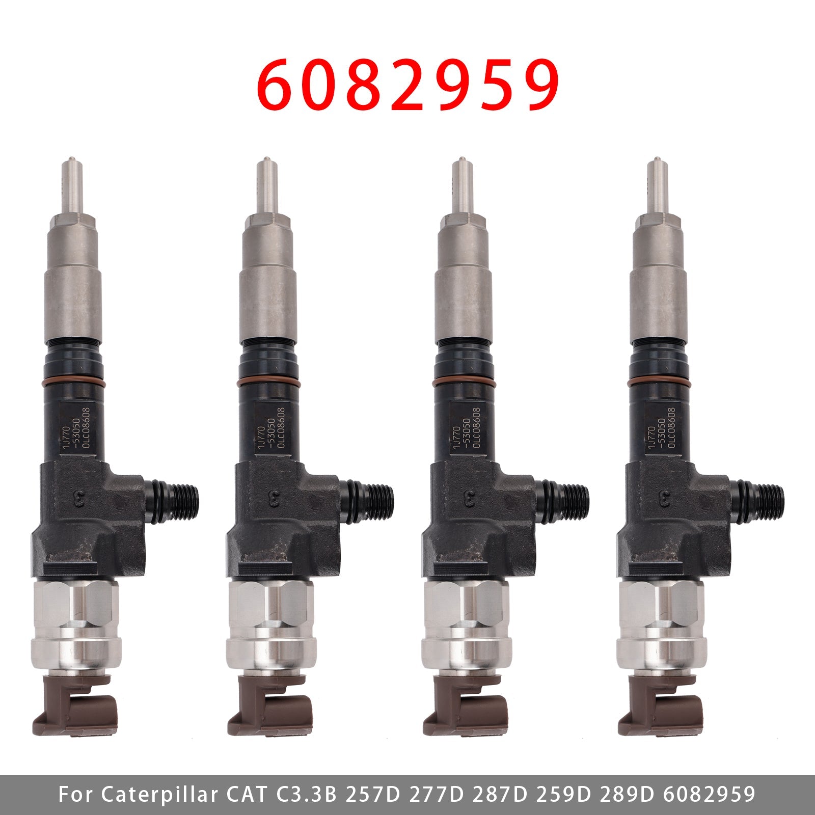 4 Uds inyector de combustible para Caterpillar CAT C3.3B 257D 277D 287D 259D 289D 6082959