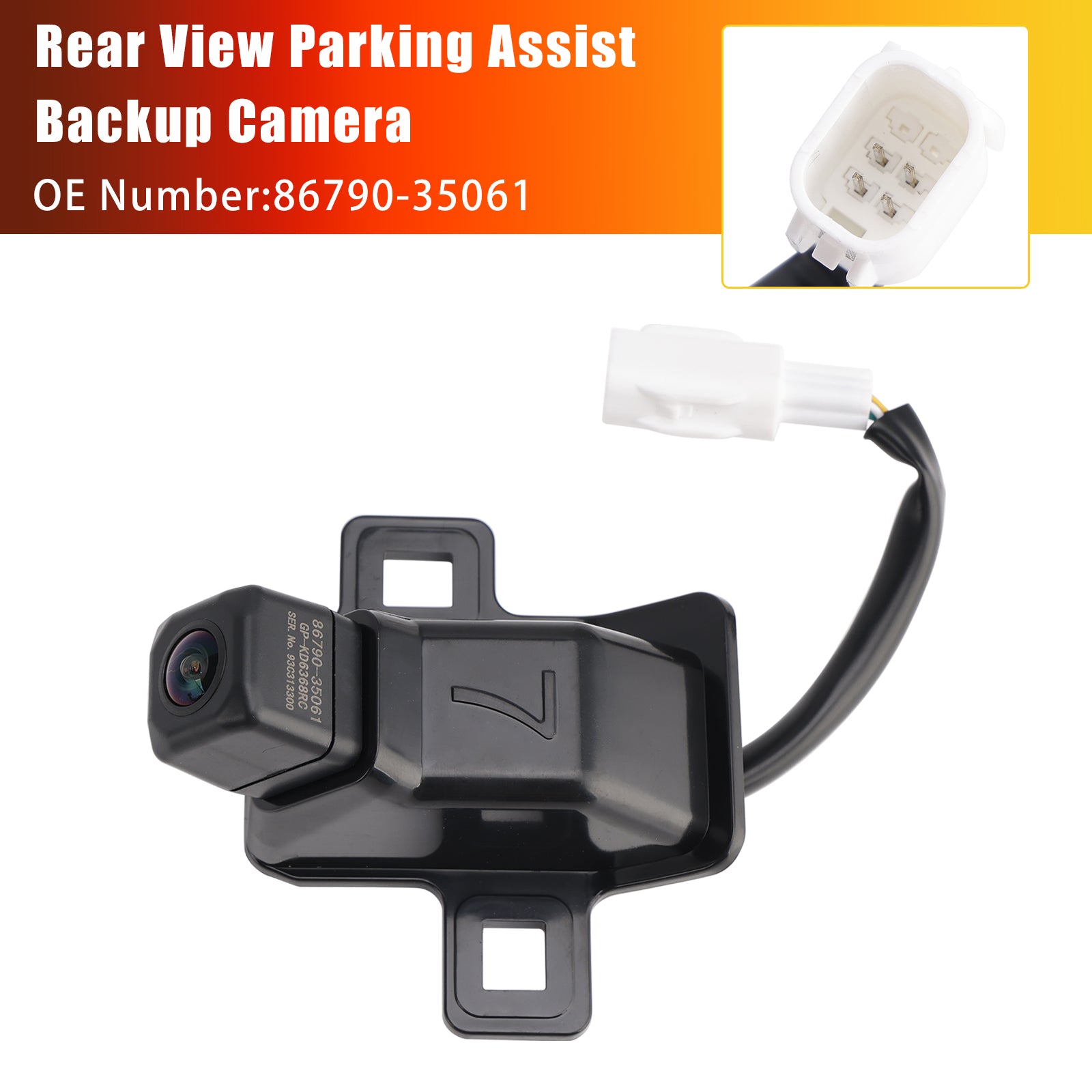Câmera de backup de assistência de estacionamento com vista traseira 86790-35061 para Toyota 4Runner 2014-2024