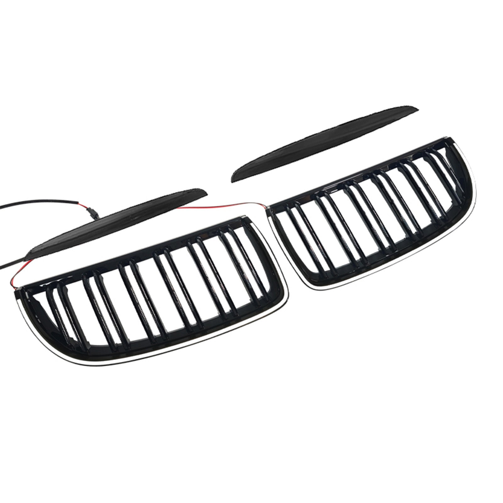 2004-2007 BMW E90 Sedan Wagon 320i foran nyre dobbel lamellgitter svart