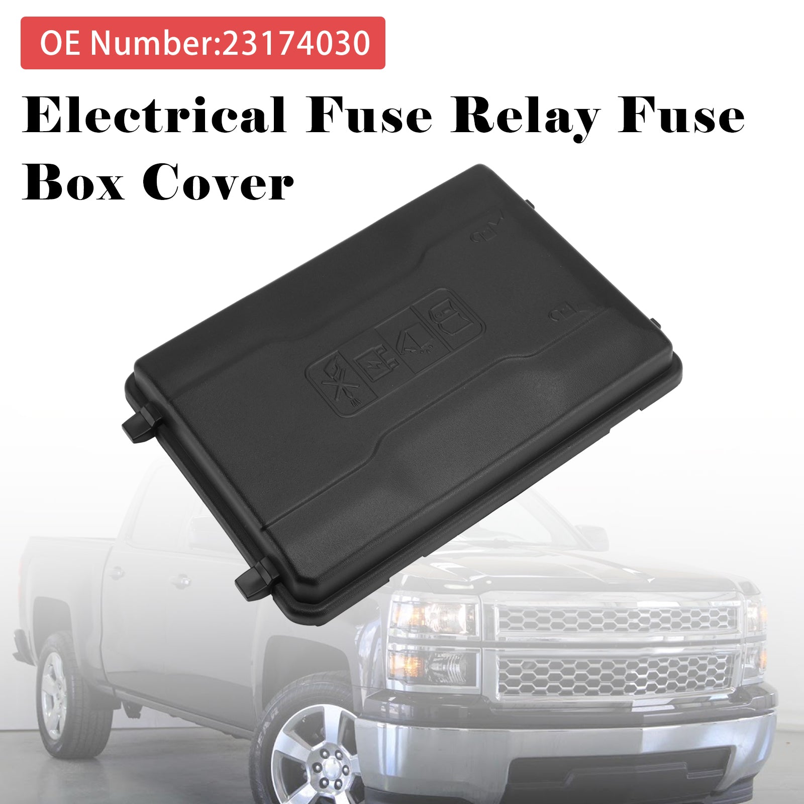 Couvercle de boîte à fusibles de relais de fusible électrique 23174030 pour Chevy Sierra Silverado 2014 – 2019