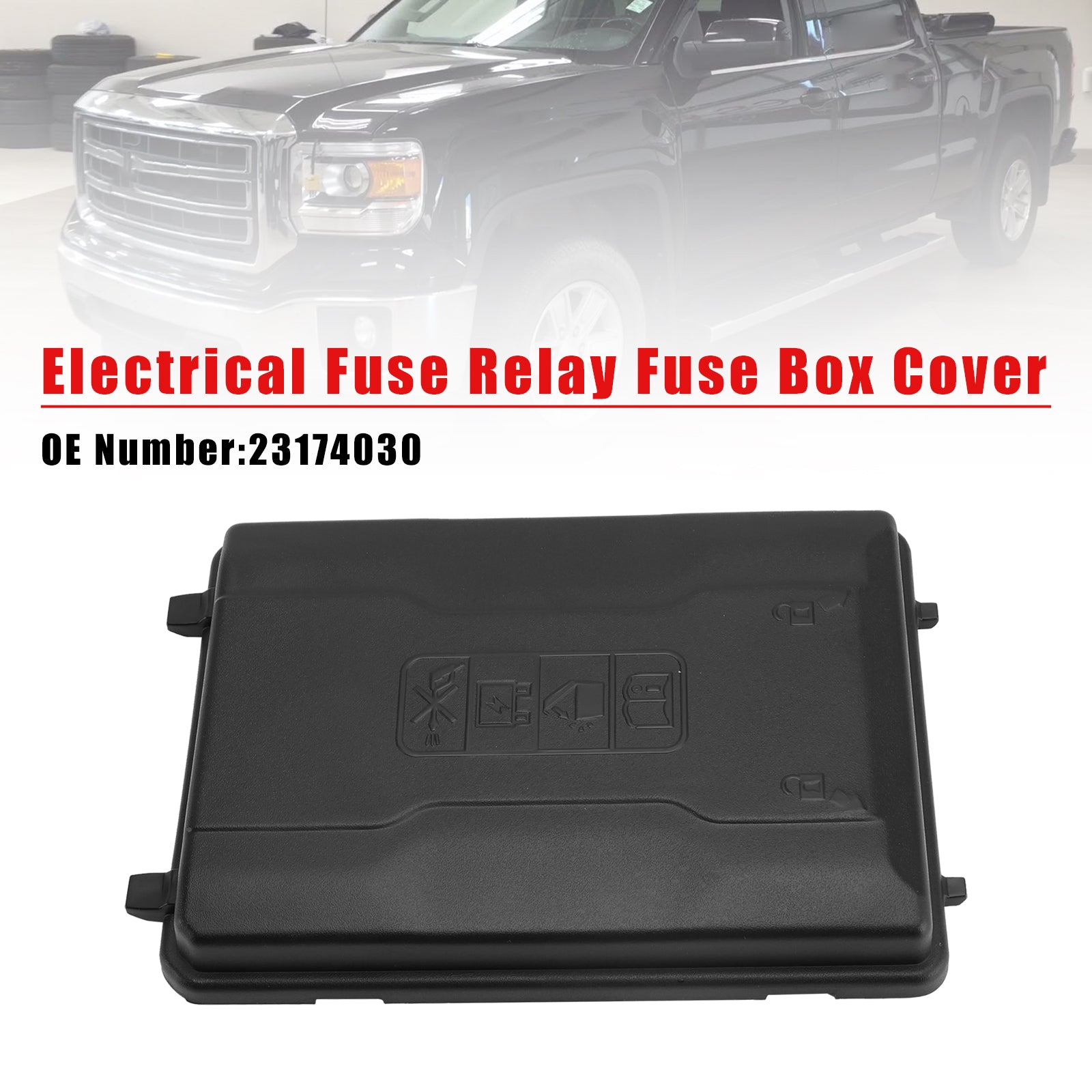 Couvercle de boîte à fusibles de relais de fusible électrique 23174030 pour Chevy Sierra Silverado 2014 – 2019