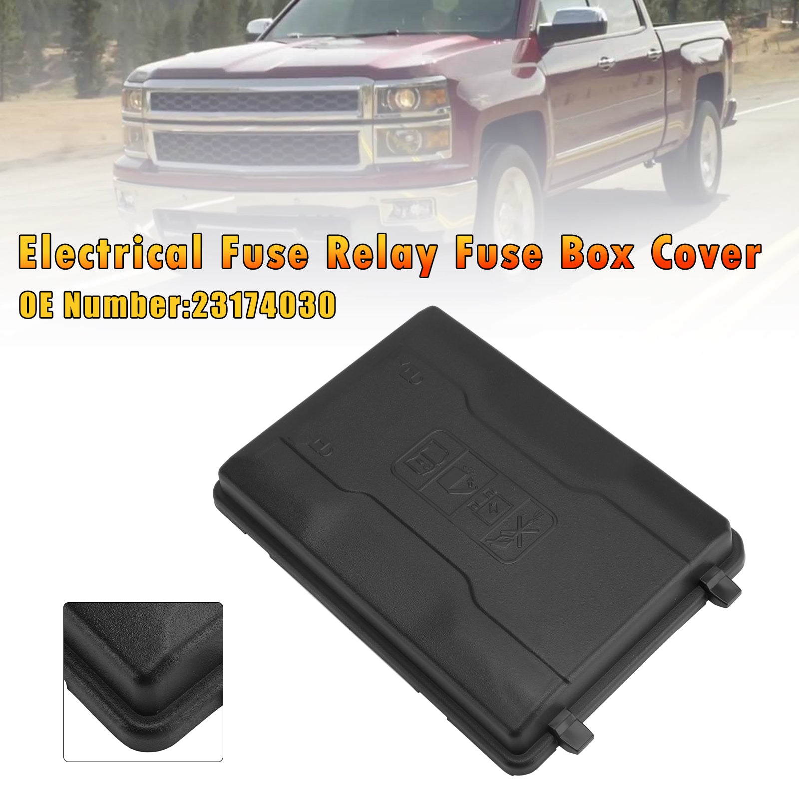 Couvercle de boîte à fusibles de relais de fusible électrique 23174030 pour Chevy Sierra Silverado 2014 – 2019