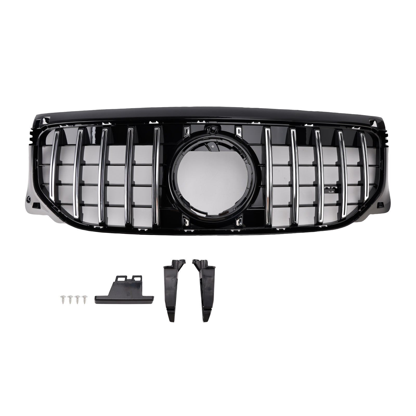 Grade dianteira cromada + preta para Mercedes Benz GLB X247 GLB200 GLB250 2024+