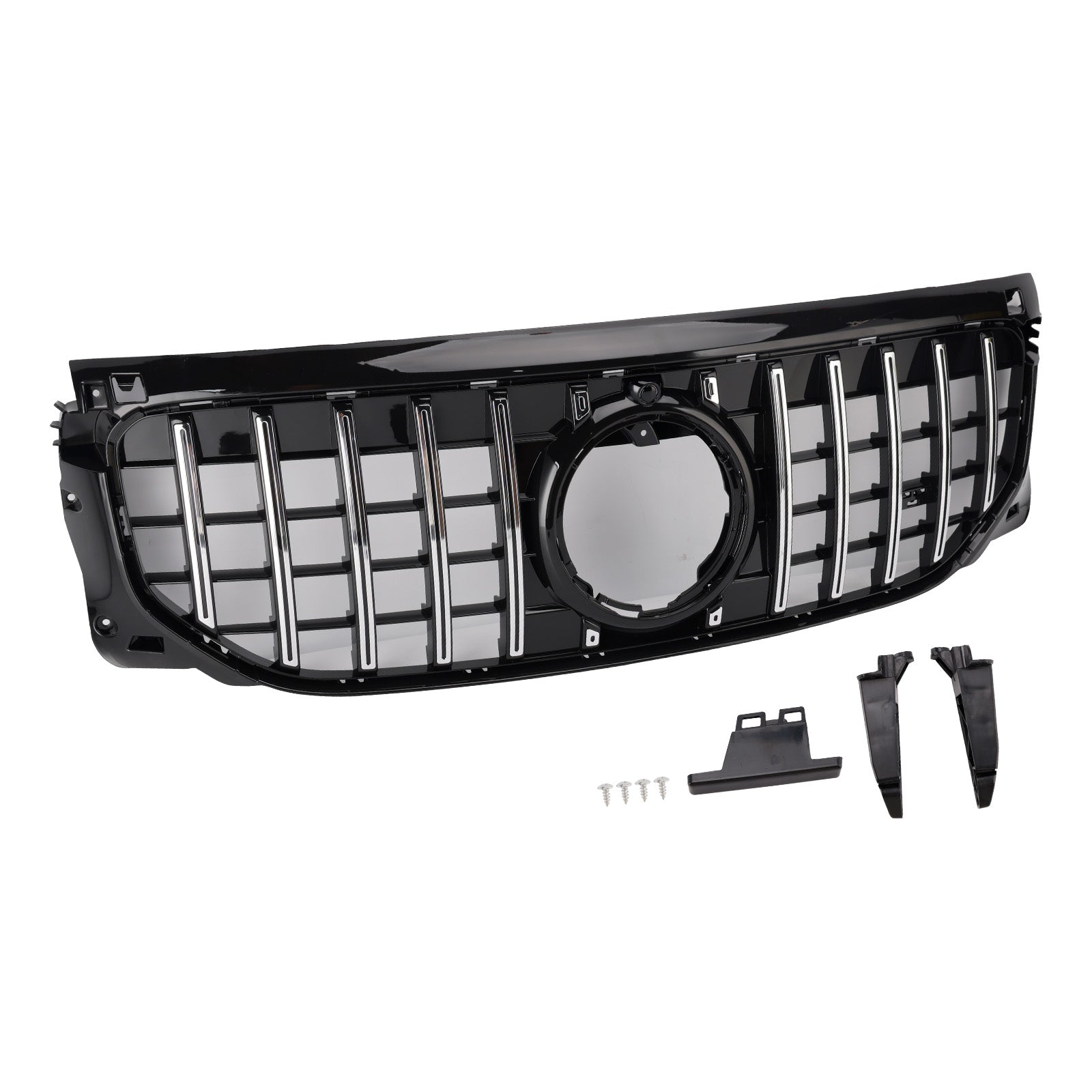 Grade dianteira cromada + preta para Mercedes Benz GLB X247 GLB200 GLB250 2024+