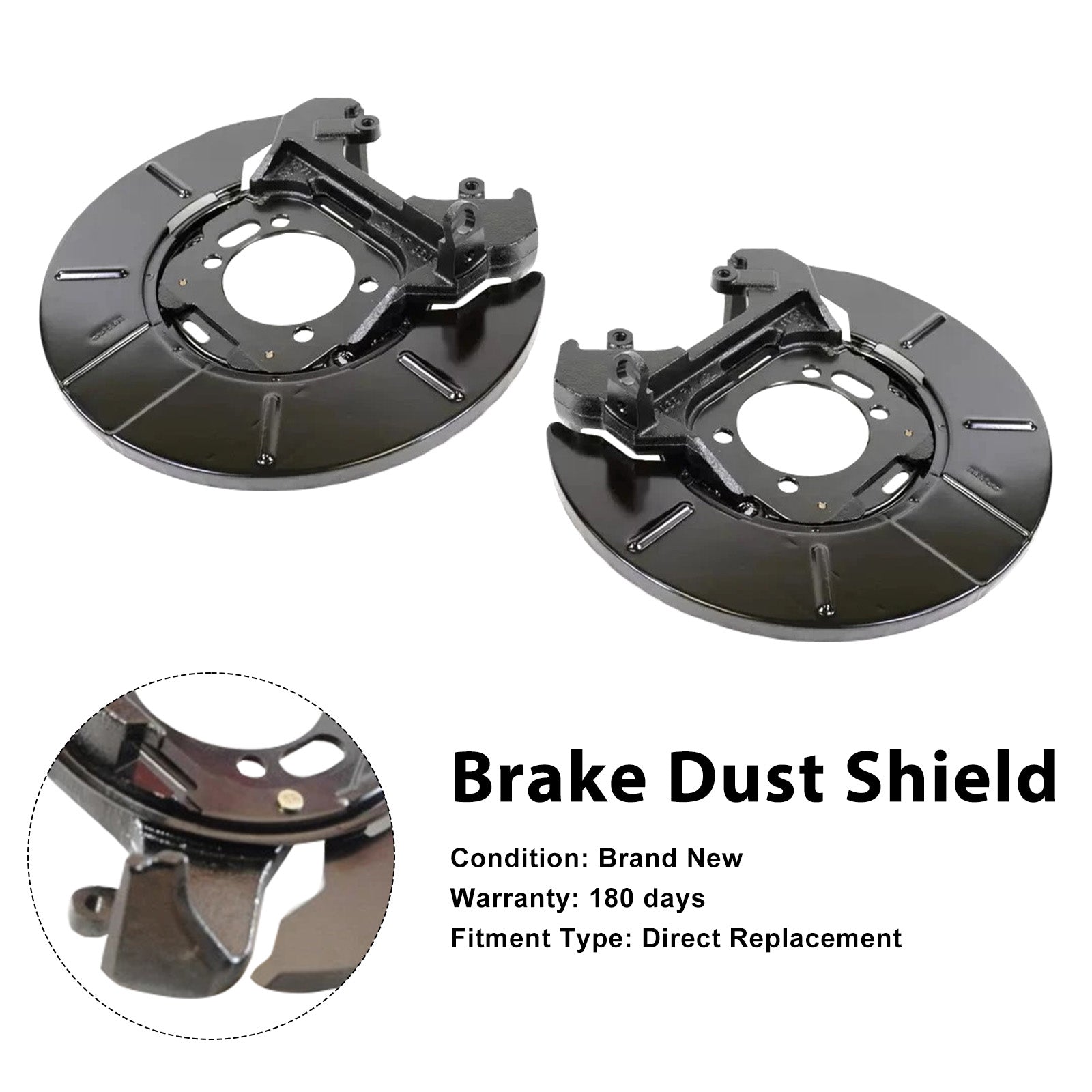 2PCS Rear Disc Brake Dust Shield Set 05073641AA Fit Chrysler Voyager 2001-2010